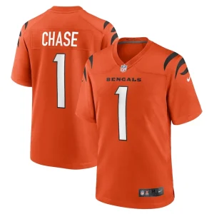 Jamarr chase cincinnati bengals nike alternate game jersey Orange
