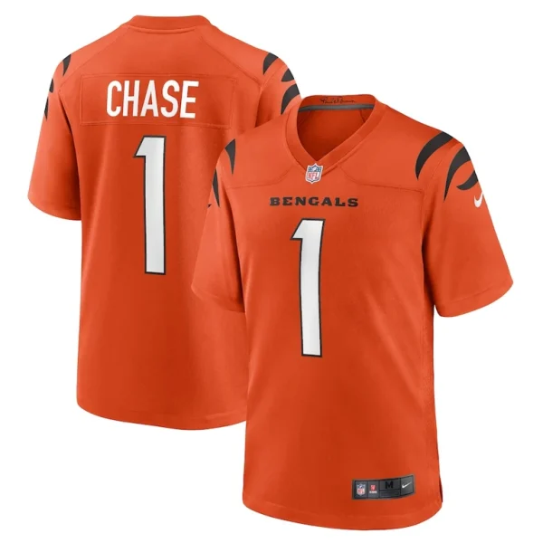 Jamarr chase cincinnati bengals nike alternate game jersey Orange
