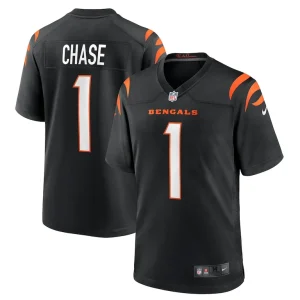 Jamarr chase cincinnati bengals nike game jersey Black