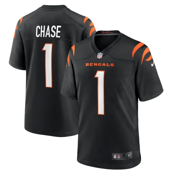 Jamarr chase cincinnati bengals nike game jersey Black
