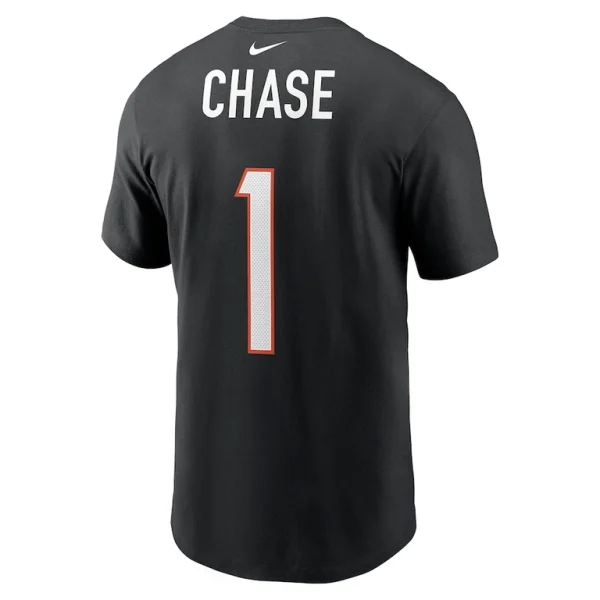 Jamarr chase cincinnati bengals nike player name number t shirt Black L