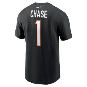 Jamarr chase cincinnati bengals nike player name number t shirt Black L