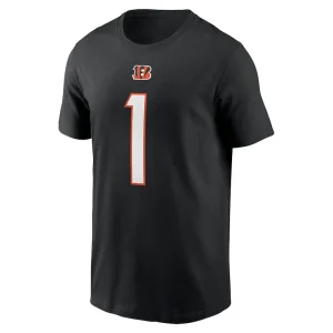 Jamarr chase cincinnati bengals nike player name number t shirt Black M