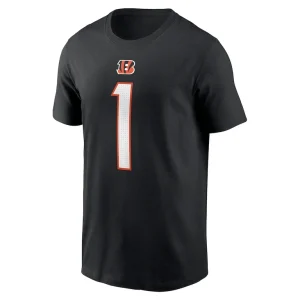 Jamarr chase cincinnati bengals nike player name number t shirt Black M