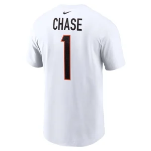 Jamarr chase cincinnati bengals nike player name number t shirt White L