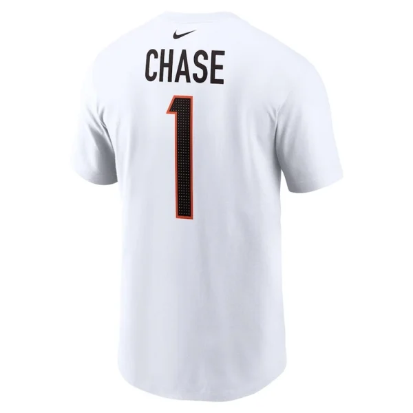 Jamarr chase cincinnati bengals nike player name number t shirt White L