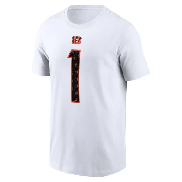 Jamarr chase cincinnati bengals nike player name number t shirt White M