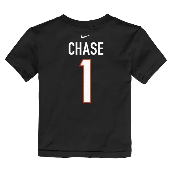 Jamarr chase cincinnati bengals nike toddler player name number t shirt Black 4T