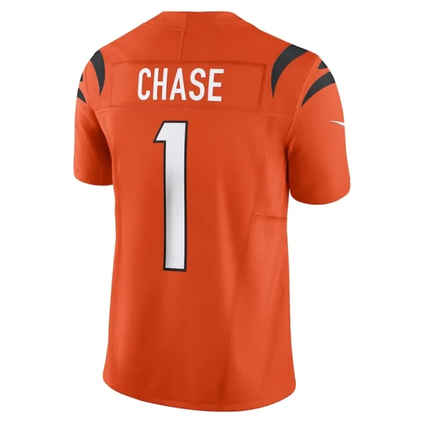 Jamarr chase cincinnati bengals nike vapor f.u.s.e. limited jersey Orange L