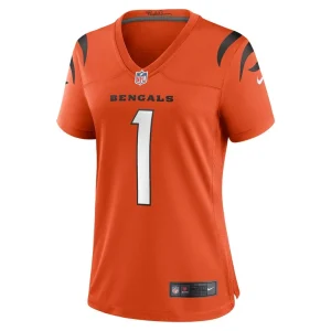 Jamarr chase cincinnati bengals nike womens game jersey Orange M