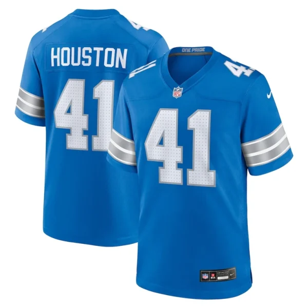 James houston detroit lions nike team game jersey Blue