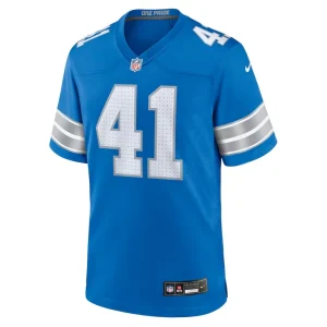 James houston detroit lions nike team game jersey Blue M