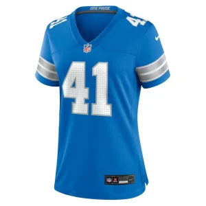 James houston detroit lions nike womens team game jersey Blue M
