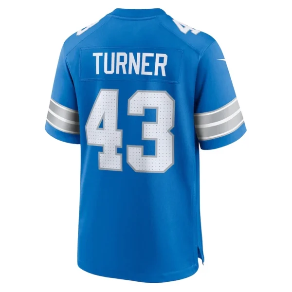 James turner detroit lions nike game jersey Blue L