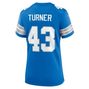 James turner detroit lions nike womens game jersey Blue L