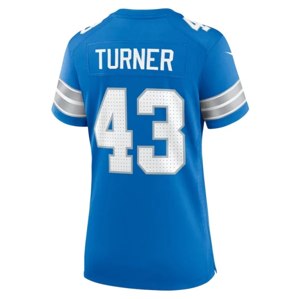 James turner detroit lions nike womens game jersey Blue L