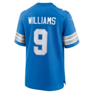 Jameson williams detroit lions nike game jersey Blue L
