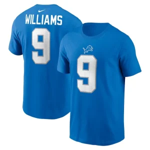 Jameson williams detroit lions nike name number t shirt Blue