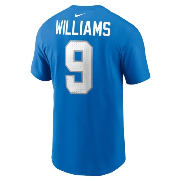 Jameson williams detroit lions nike name number t shirt Blue L
