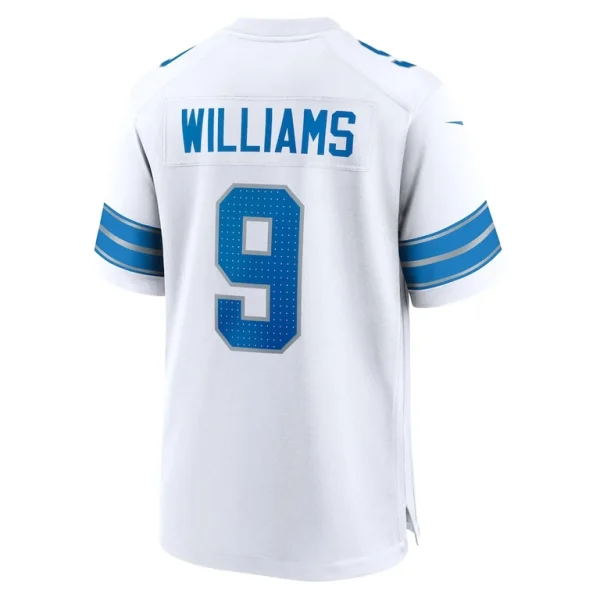 Jameson williams detroit lions nike white game jersey White L
