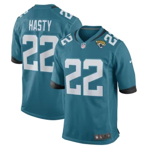 Jamycal hasty jacksonville jaguars nike game player jersey Teal