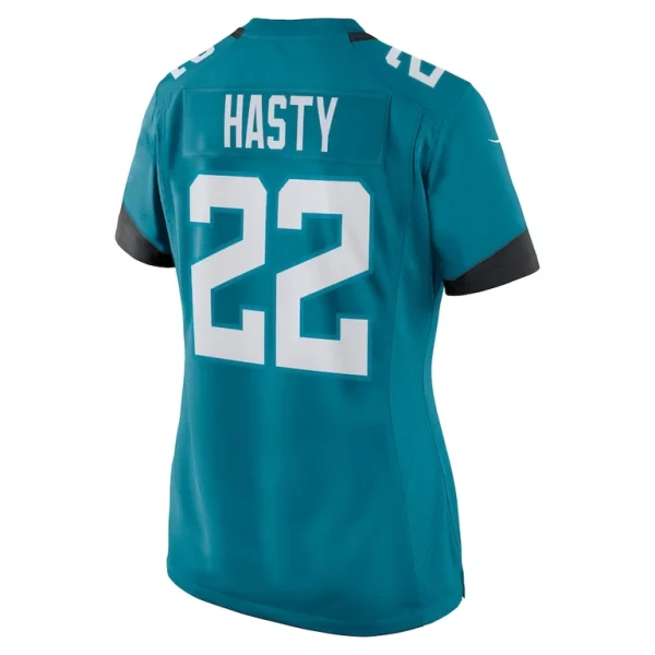 Jamycal hasty jacksonville jaguars nike womens game player jersey Teal L