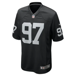 Janarius robinson las vegas raiders nike team game jersey Black M