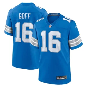 Jared goff detroit lions nike game jersey Blue