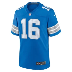 Jared goff detroit lions nike game jersey Blue M