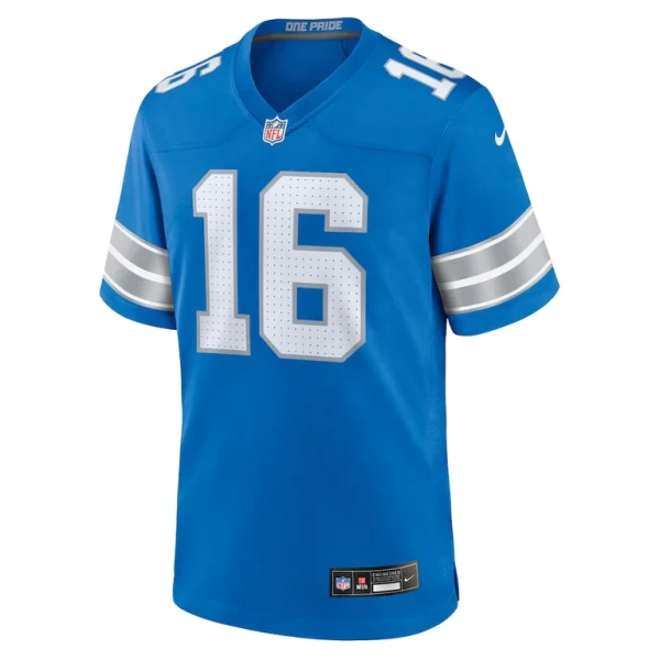 Jared goff detroit lions nike game jersey Blue M