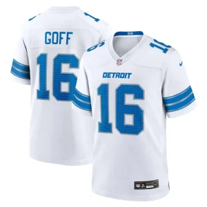 Jared goff detroit lions nike game jersey White