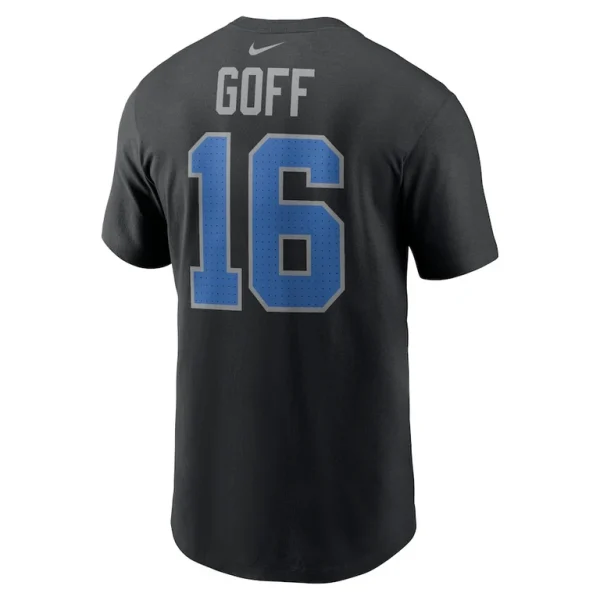 Jared goff detroit lions nike name number t shirt Black L