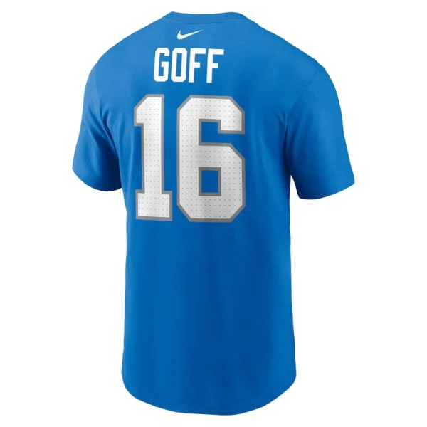 Jared goff detroit lions nike name number t shirt Blue L