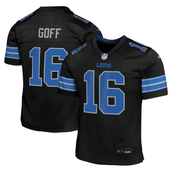 Jared goff detroit lions nike youth alternate player game jersey Black
