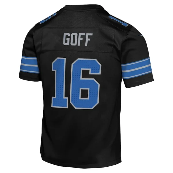 Jared goff detroit lions nike youth alternate player game jersey Black Yth L