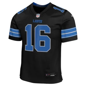 Jared goff detroit lions nike youth alternate player game jersey Black Yth M