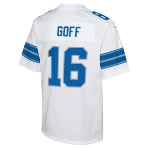 Jared goff detroit lions nike youth player game jersey White Yth L