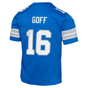Jared goff detroit lions nike youth team player game jersey Blue Yth L