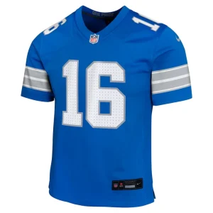 Jared goff detroit lions nike youth team player game jersey Blue Yth M