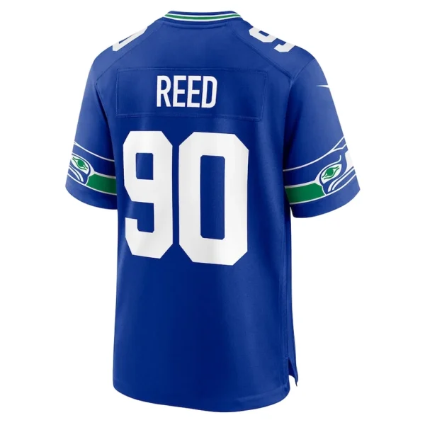 Jarran reed seattle seahawks nike throwback player game jersey Royal L