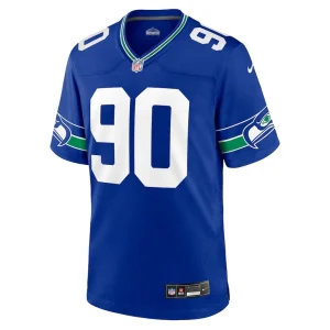 Jarran reed seattle seahawks nike throwback player game jersey Royal M