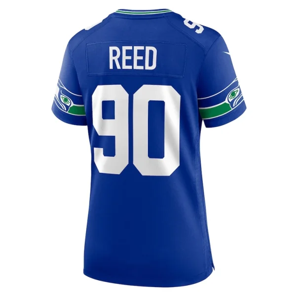 Jarran reed seattle seahawks nike womens throwback player game jersey Royal L