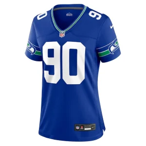 Jarran reed seattle seahawks nike womens throwback player game jersey Royal M