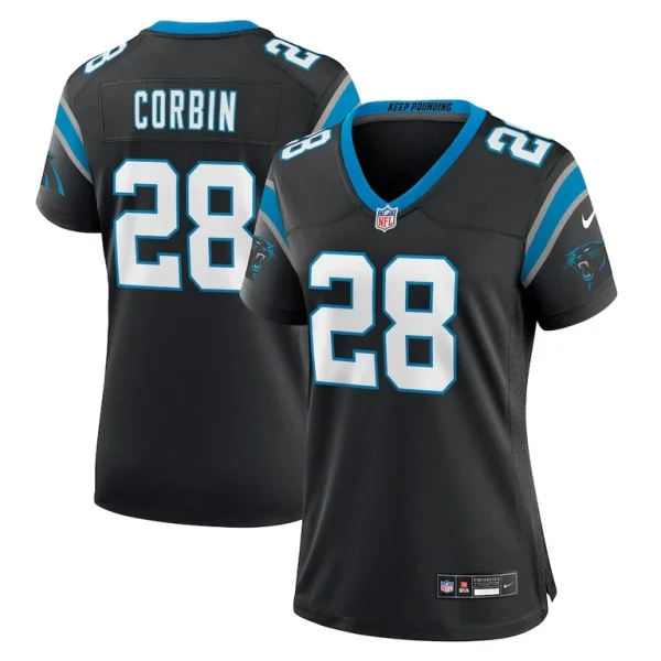 Jashaun corbin carolina panthers nike womens team game jersey Black
