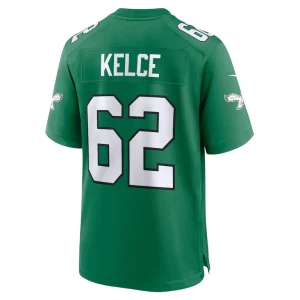 Jason kelce philadelphia eagles nike alternate game player jersey Kelly green L