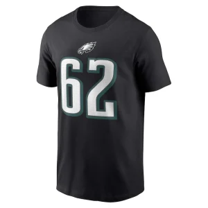 Jason kelce philadelphia eagles nike player name number t shirt Black M