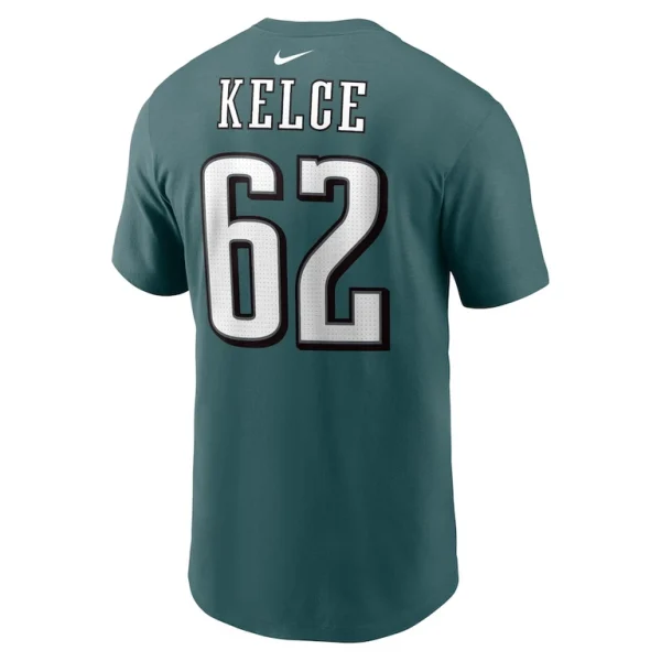 Jason kelce philadelphia eagles nike player name number t shirt Midnight green L