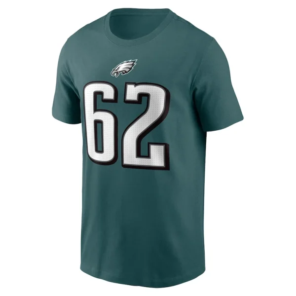 Jason kelce philadelphia eagles nike player name number t shirt Midnight green M