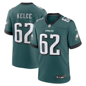 Jason kelce philadelphia eagles nike team game jersey Midnight green
