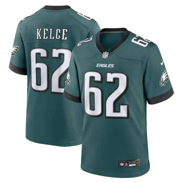 Jason kelce philadelphia eagles nike team game jersey Midnight green